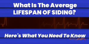 Image of heartbeat with text:What is the average lifespan of siding? Here's What You Need To Know