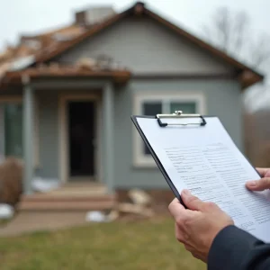Insurance claim for storm damage roof repair