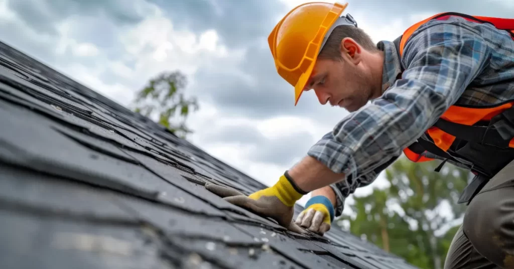 Repairing asphalt roofingafter storm damage